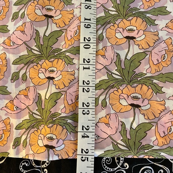 J Crew Liberty Cotton Poppy Print Popover Peasant Top, Size Medium. - Picture 6 of 9